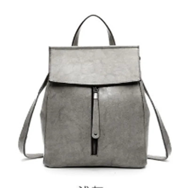 2025 new women's bags,  fashion genuine leather retro backpacks, oil wax cowhide backpacks, trendy school bags, Guangzhou wholesale