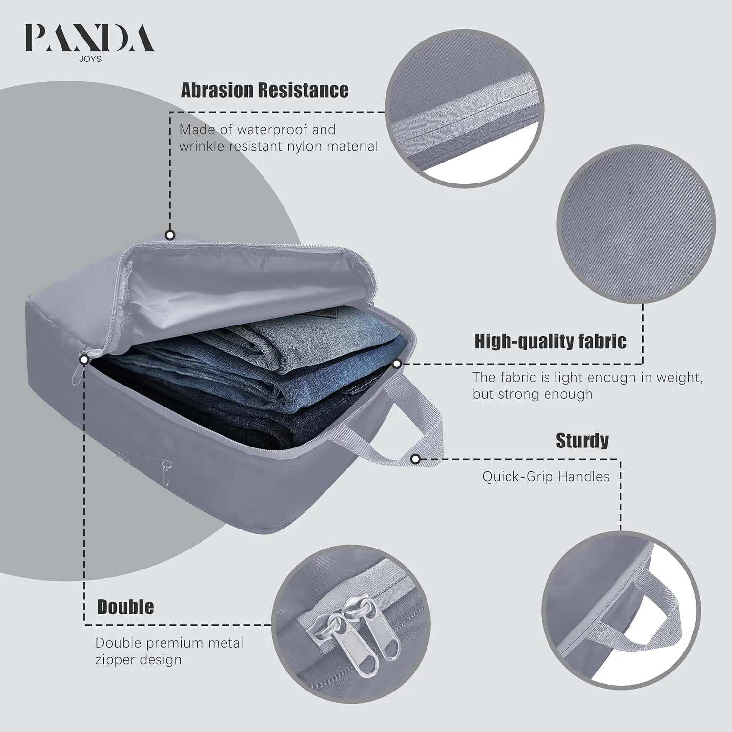 4 Set Compression Packing Cubes Travel - Travel Accessories Expandable Packing Organizers for Carry On - Essentials Luggage Travel Bags