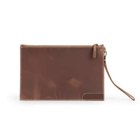 Almost Perfect | Laberge Leather Zippered Clutch with Wristlet