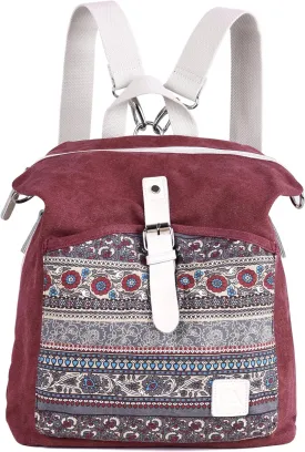 ArcEnCiel Women Backpack Canvas Rucksack Shoulder Bag