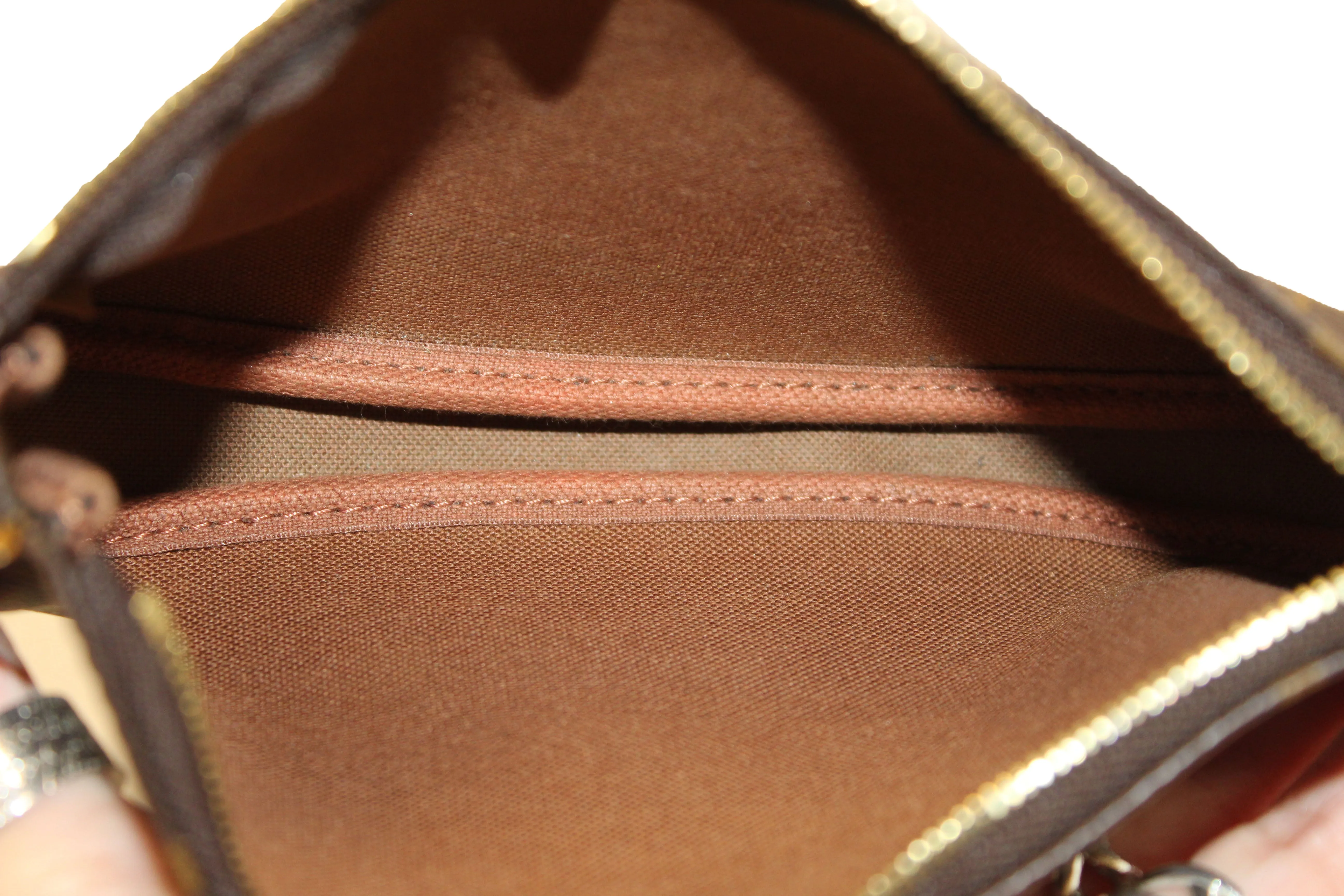 Authentic Louis Vuitton Classic Monogram Light Pink Strap Multi-Pochette Accessoires Bag