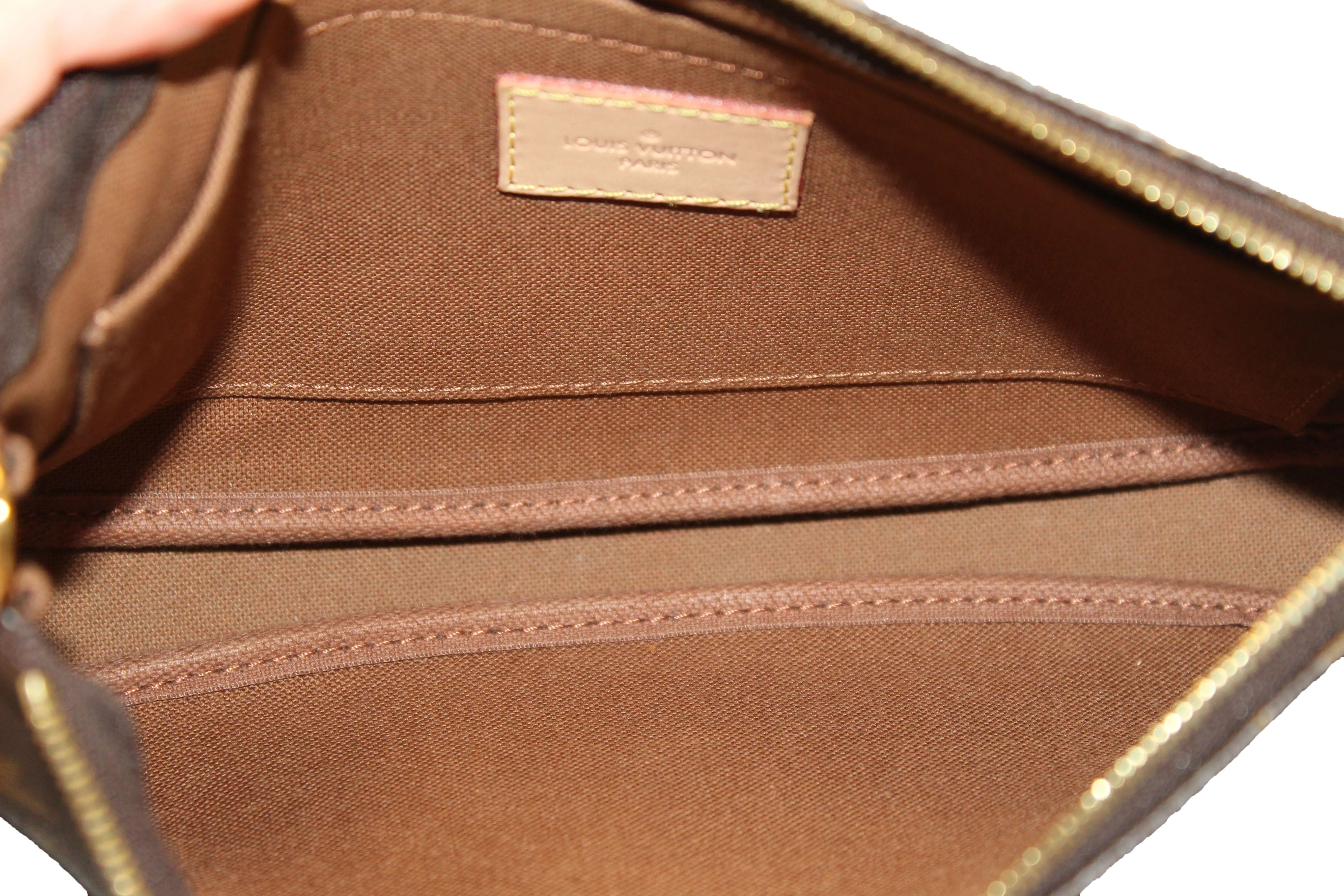Authentic Louis Vuitton Classic Monogram Light Pink Strap Multi-Pochette Accessoires Bag