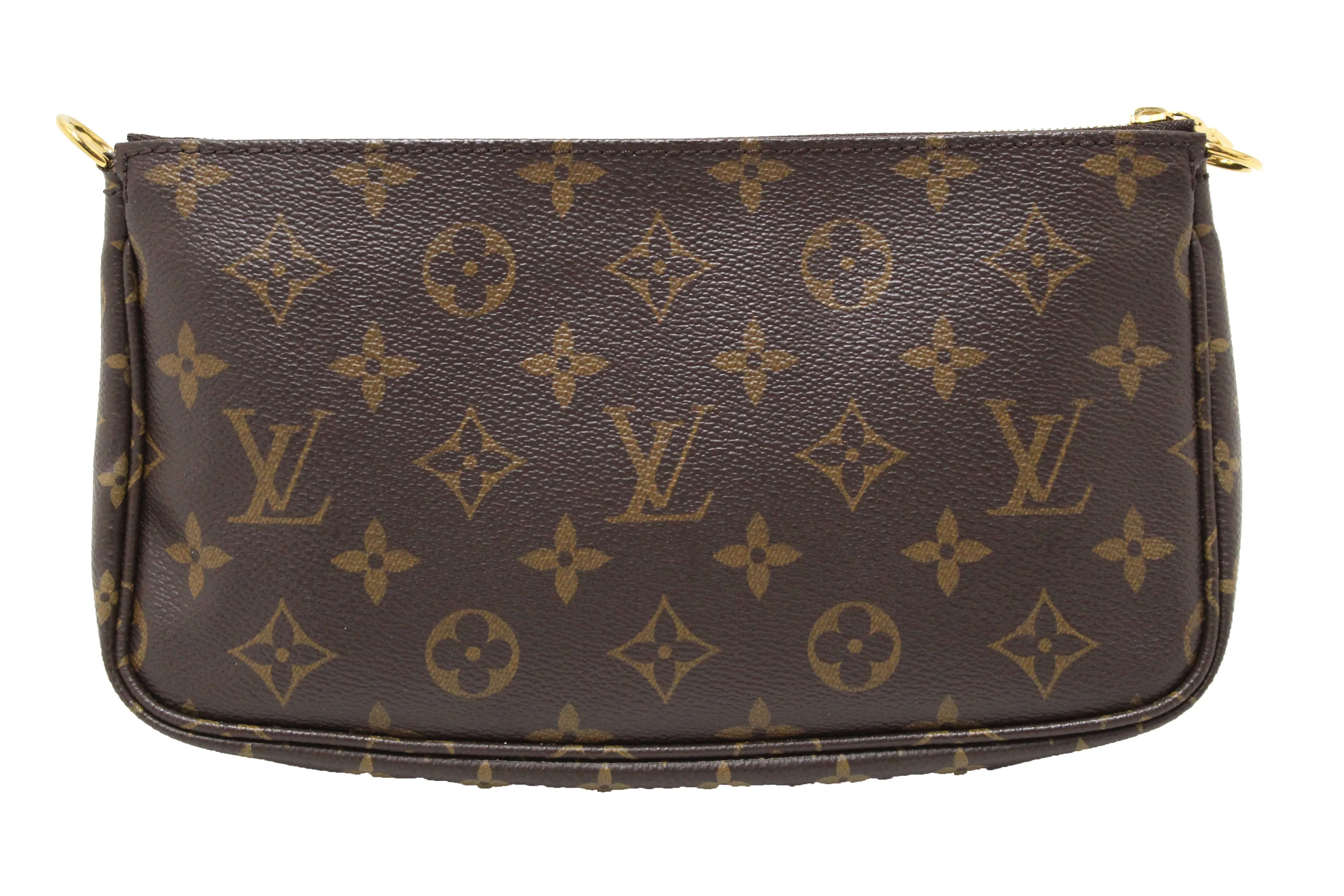 Authentic Louis Vuitton Classic Monogram Light Pink Strap Multi-Pochette Accessoires Bag