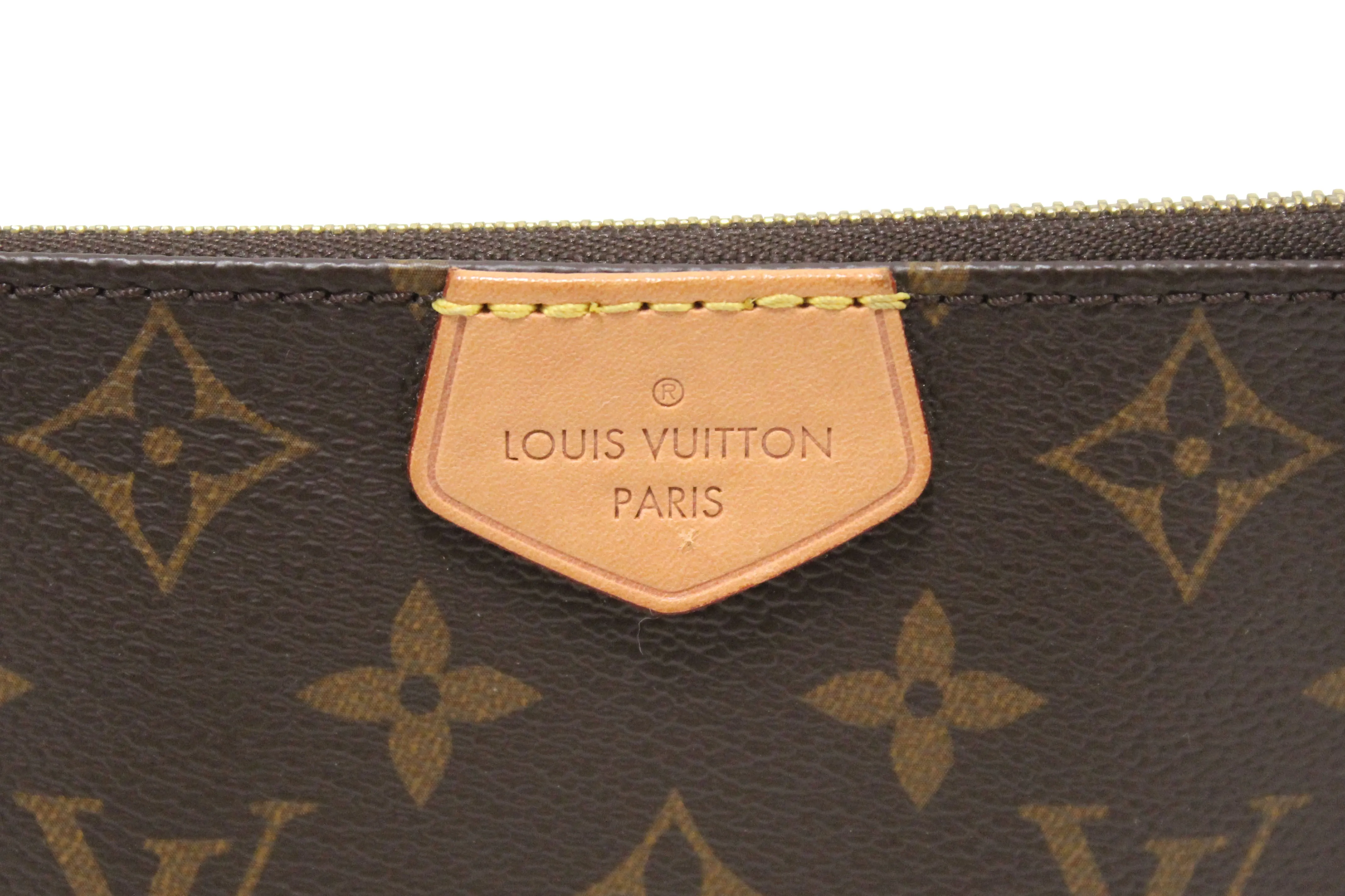 Authentic Louis Vuitton Classic Monogram Light Pink Strap Multi-Pochette Accessoires Bag