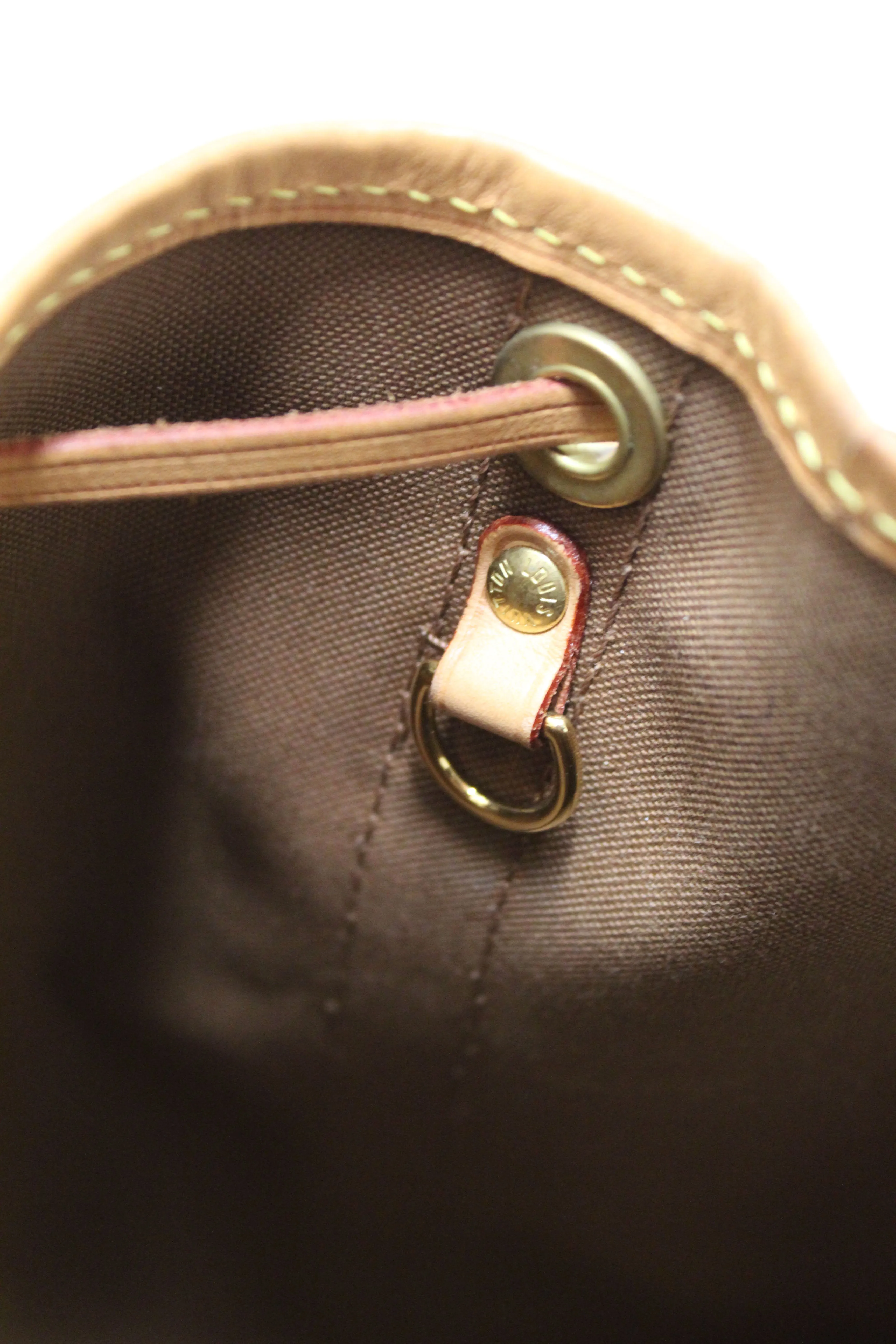 Authentic Louis Vuitton Classic Monogram Noe Drawstring Tote Bag
