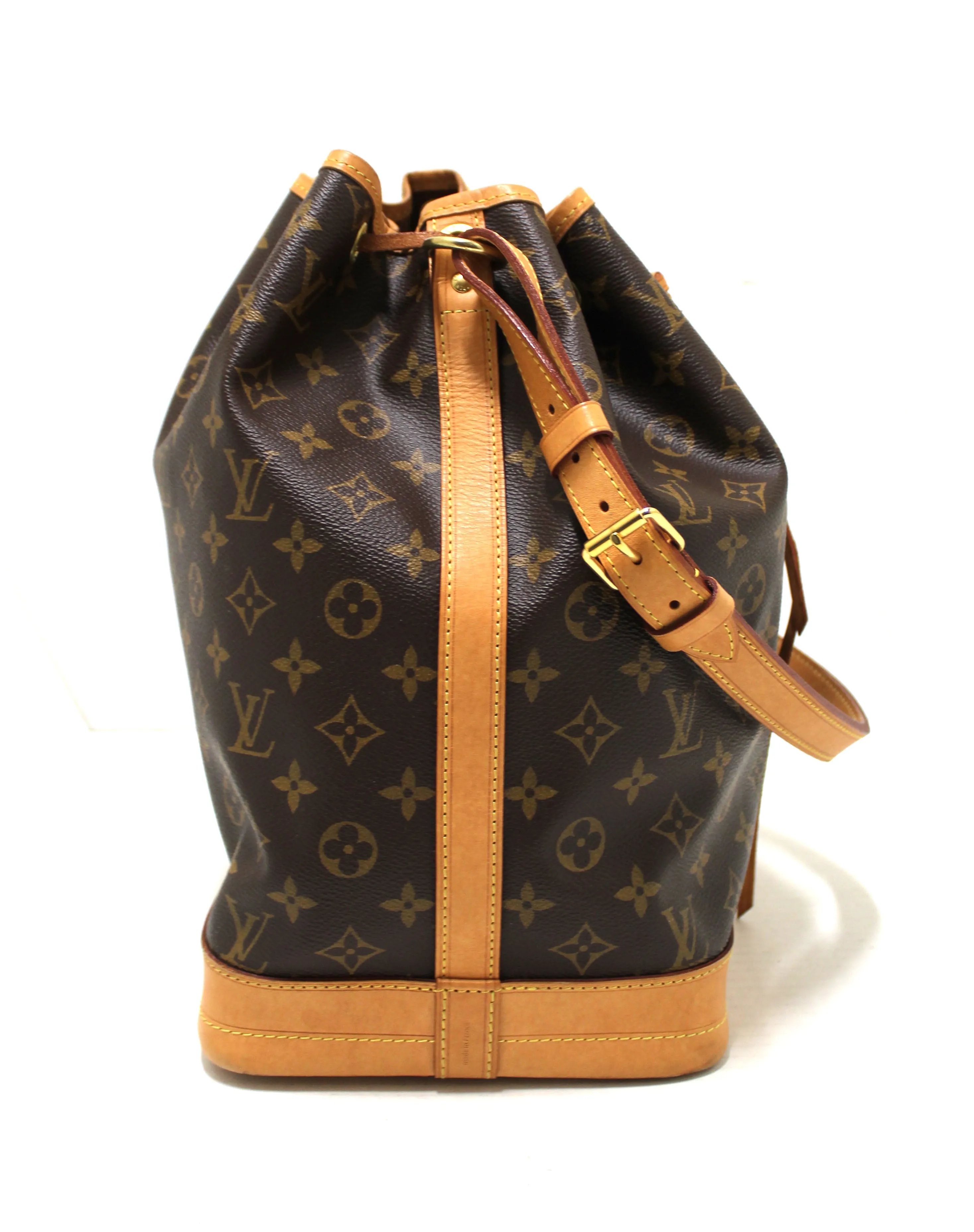 Authentic Louis Vuitton Classic Monogram Noe Drawstring Tote Bag