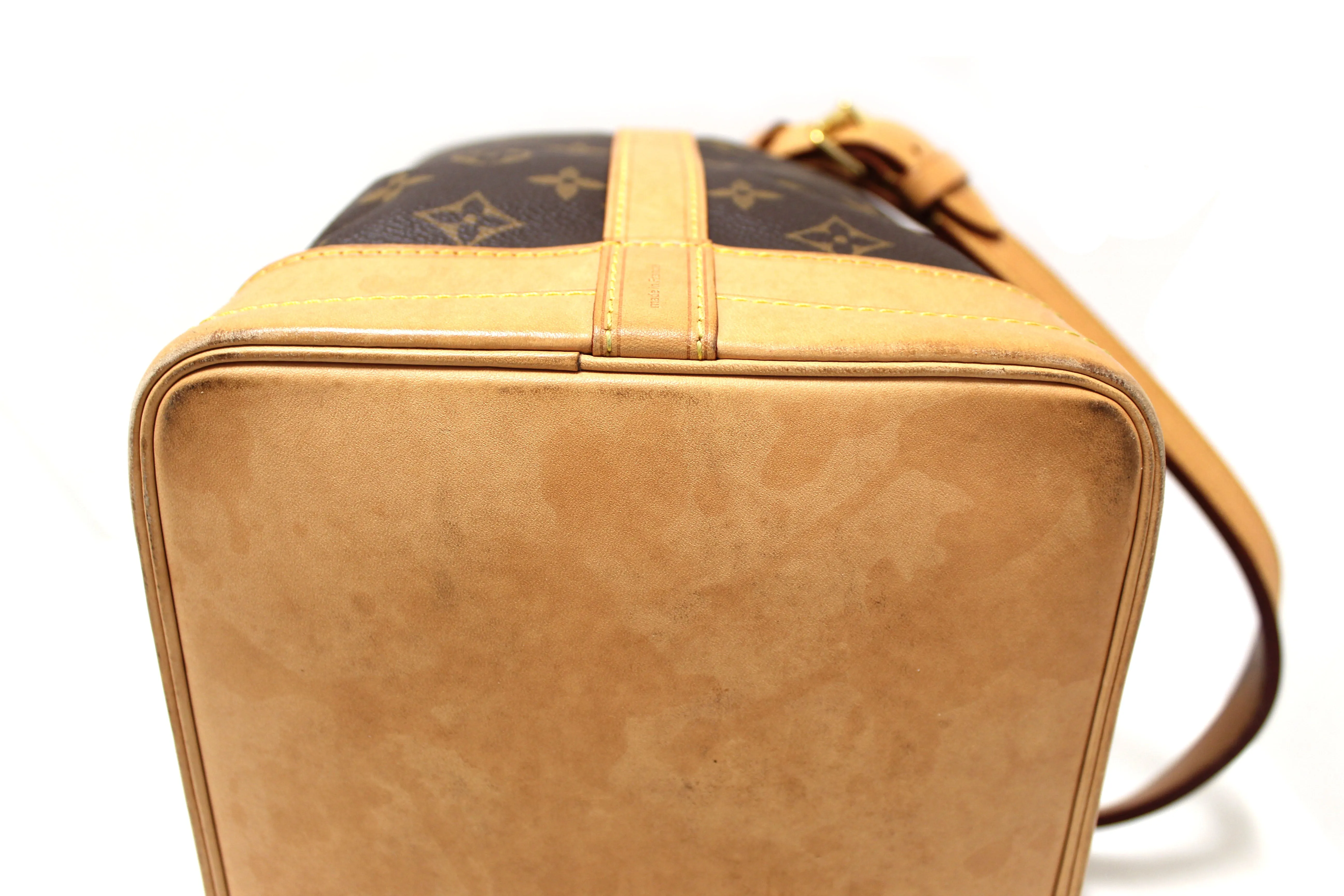 Authentic Louis Vuitton Classic Monogram Noe Drawstring Tote Bag
