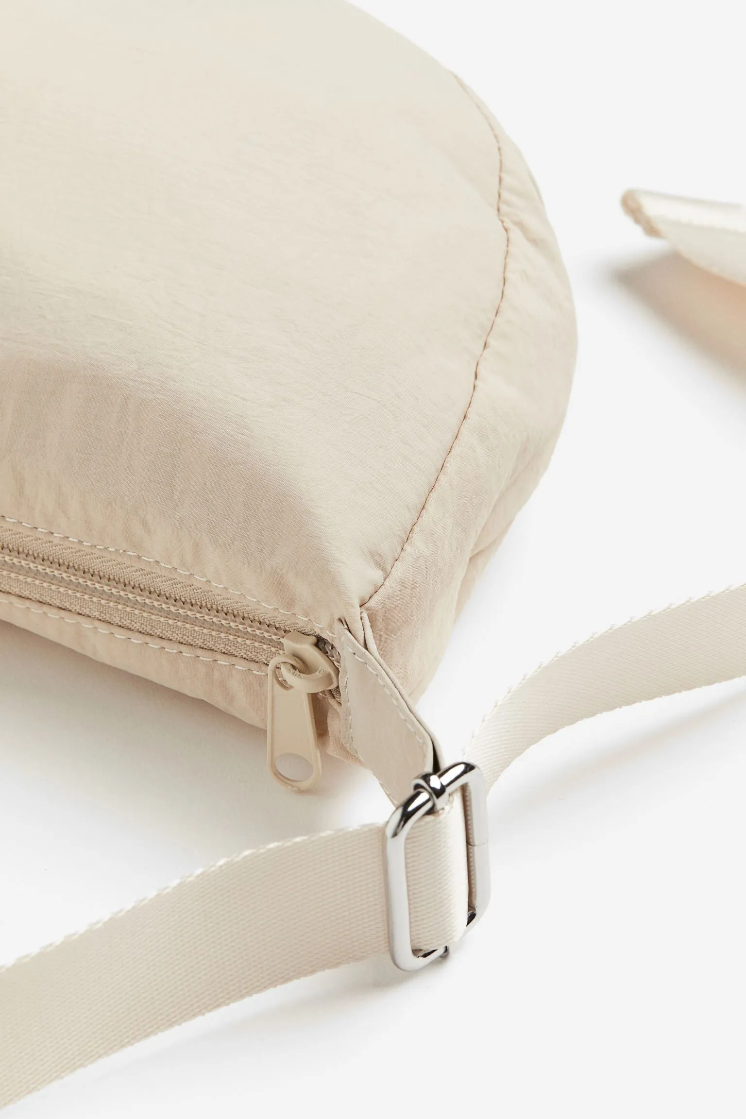 Beige Nylon Saddle Bag