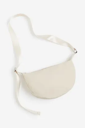 Beige Nylon Saddle Bag