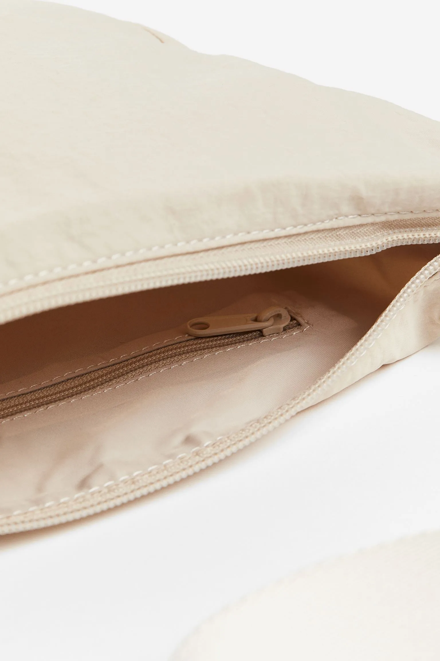 Beige Nylon Saddle Bag