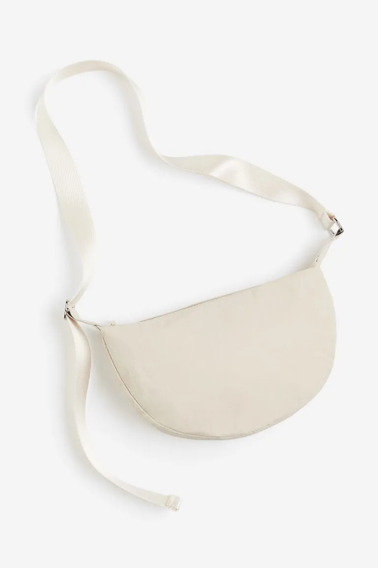 Beige Nylon Saddle Bag