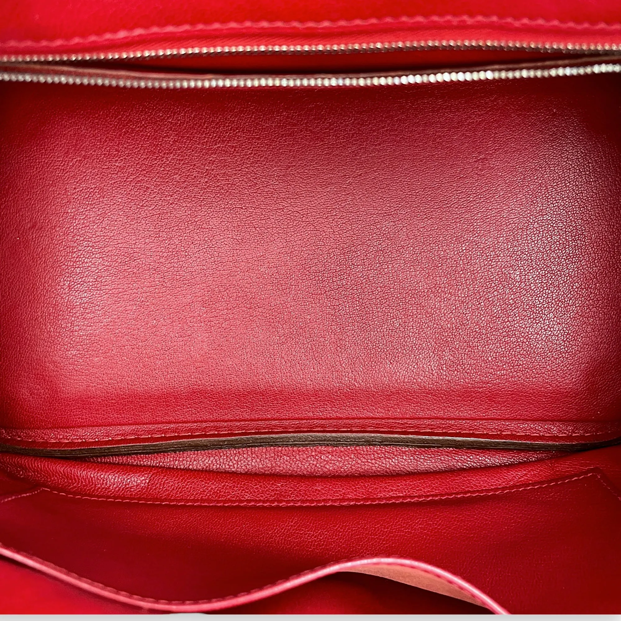 Birkin 30 Rouge Vif in Clemence, Silver hardware