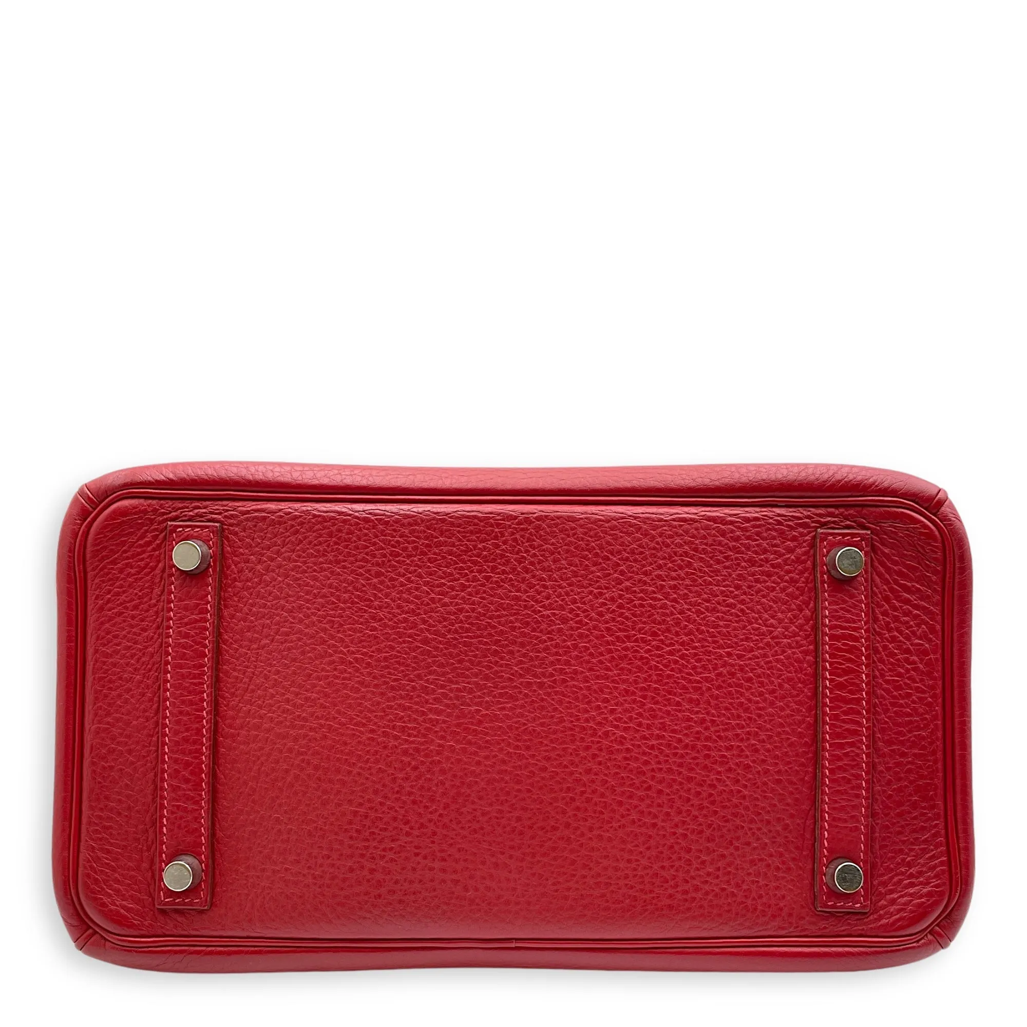 Birkin 30 Rouge Vif in Clemence, Silver hardware
