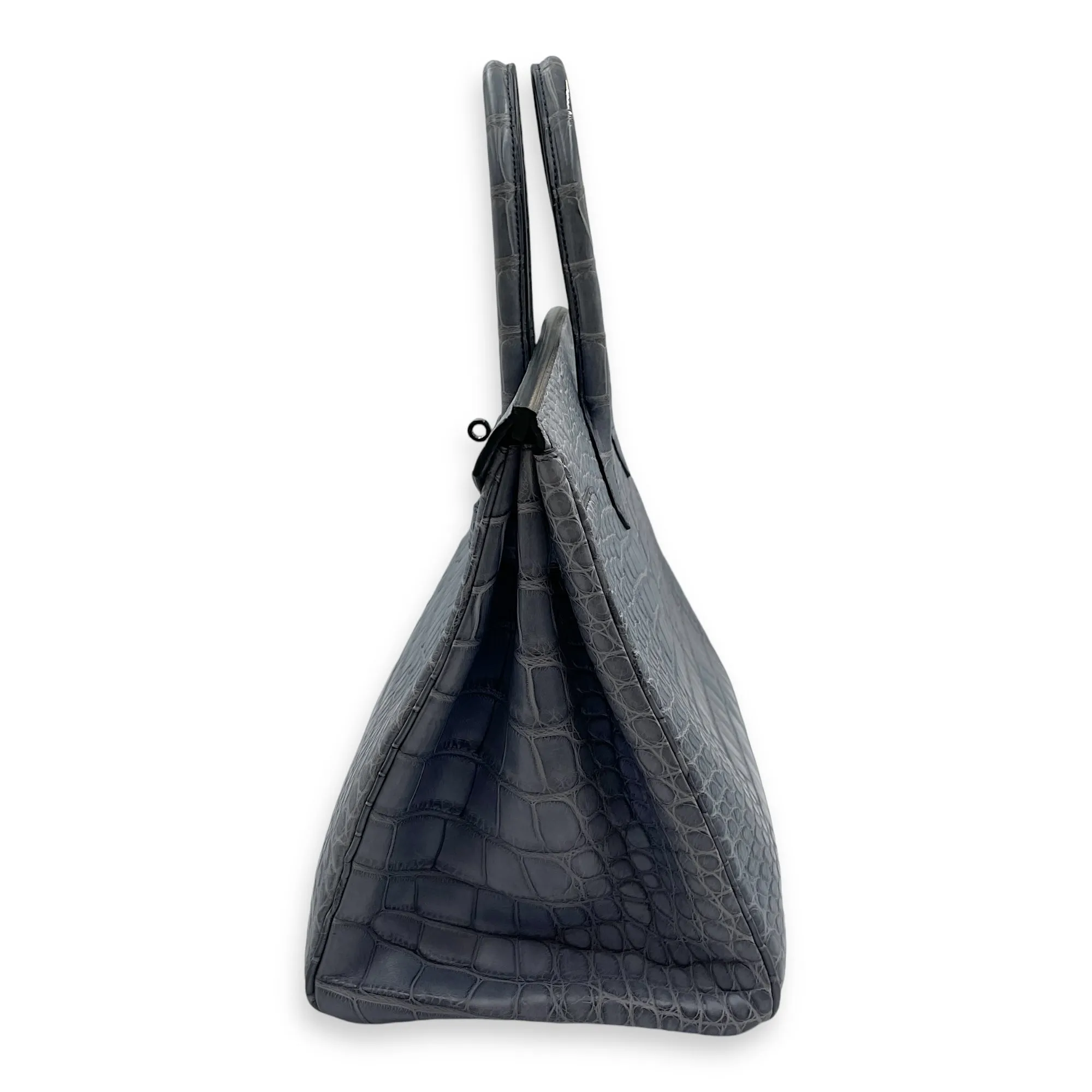 Birkin 35 Blue Brighton in Matte Alligator, Palladium hardware