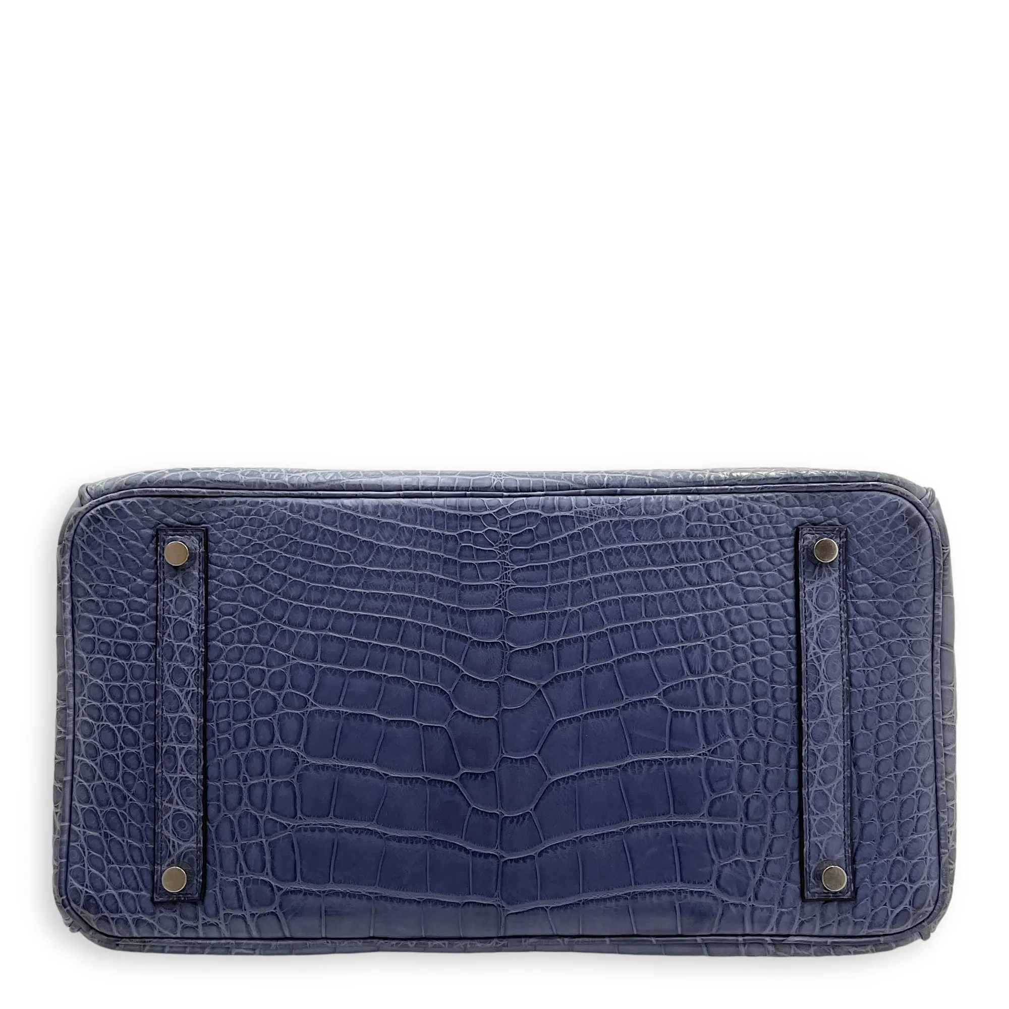 Birkin 35 Blue Brighton in Matte Alligator, Palladium hardware