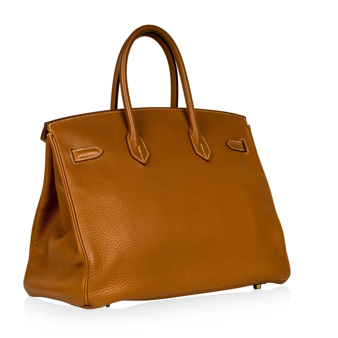Birkin 35 - Gold Taurillon Clemence