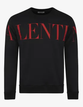 Black Logo Print Sweatshirt -