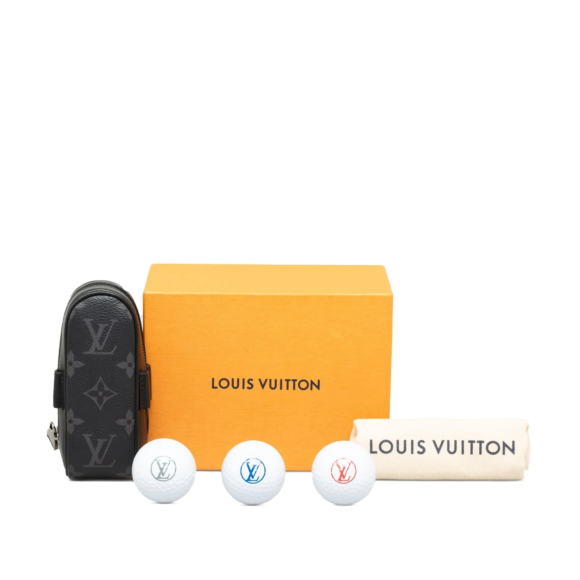 Black Louis Vuitton Monogram Eclipse Andrews Golf Ball Case