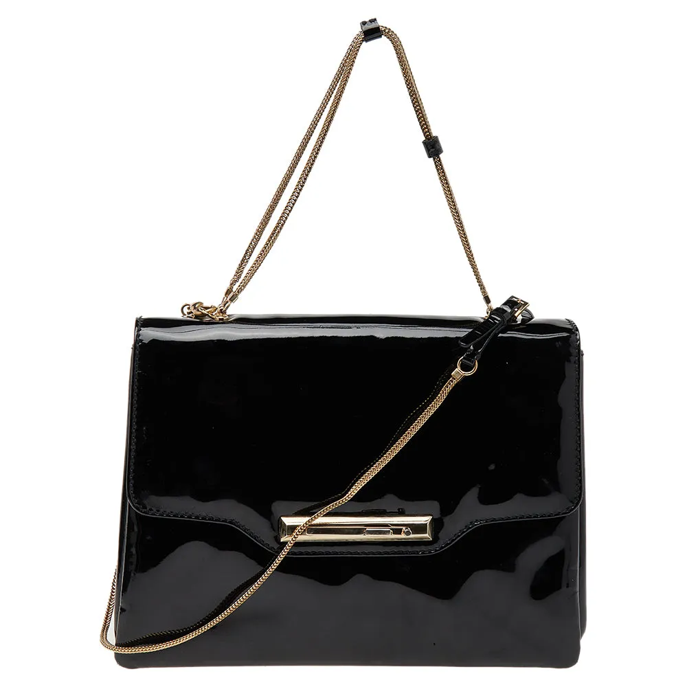 Black Patent Leather Shoulder Bag