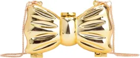 Bow Purse for Women Mini Bow Flower Clutch Purse Crossbody Cute Clutch Y2k Bow Metallic Small Party Mirror Handbag
