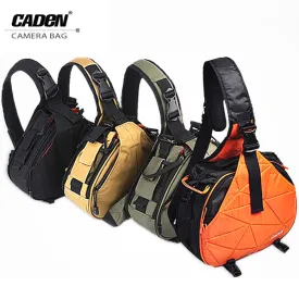 CADEN Sling Shoulder Cross Camera Bags Orange Digital Camera Case Sling Canvas Soft Men Women Bag for Canon Nikon Sony K1 K2
