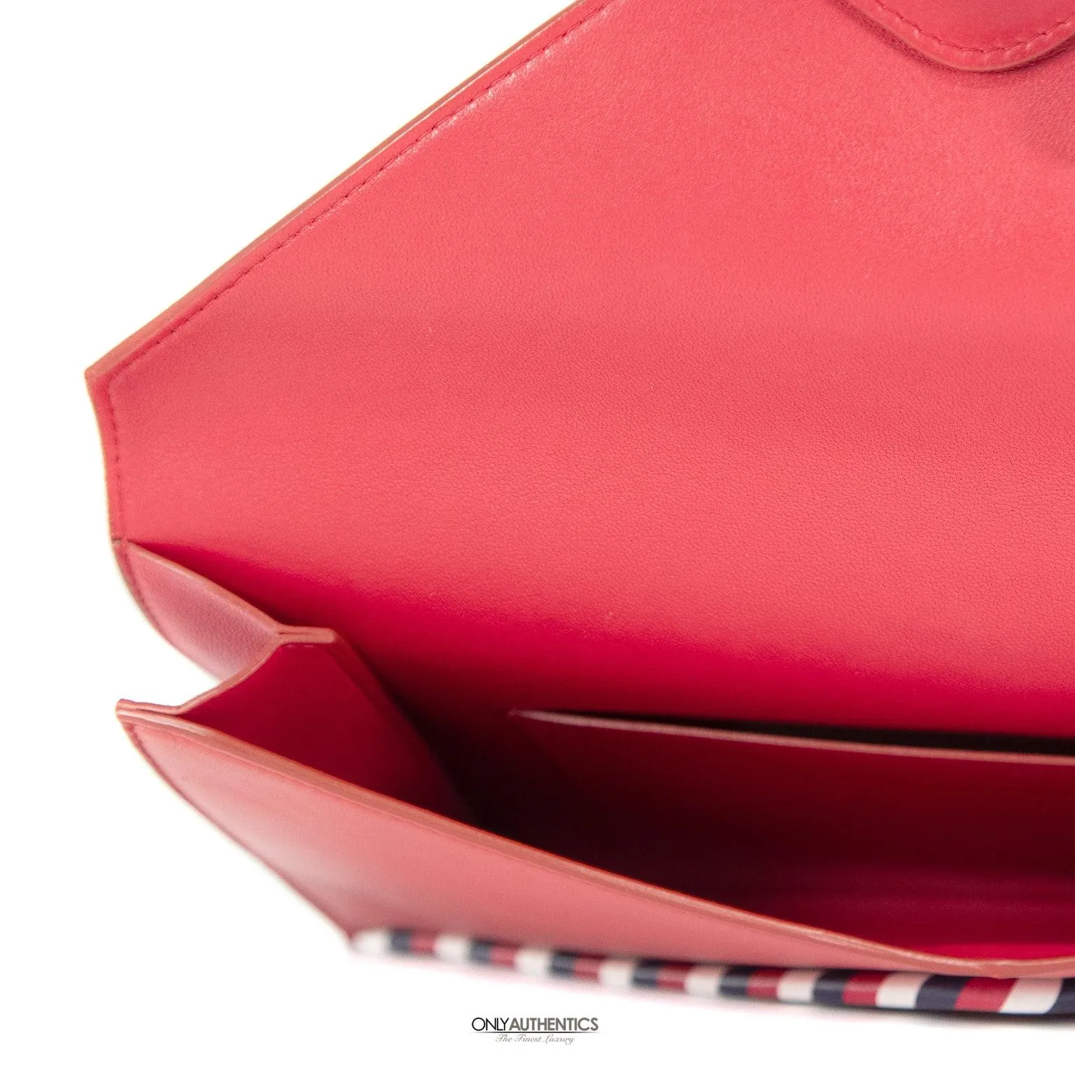 Chanel Red Lambskin Airlines Envelope Clutch