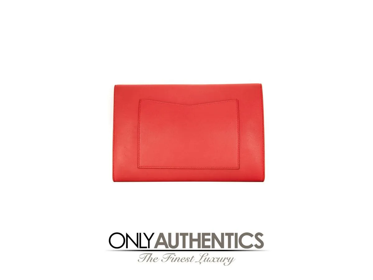 Chanel Red Lambskin Airlines Envelope Clutch