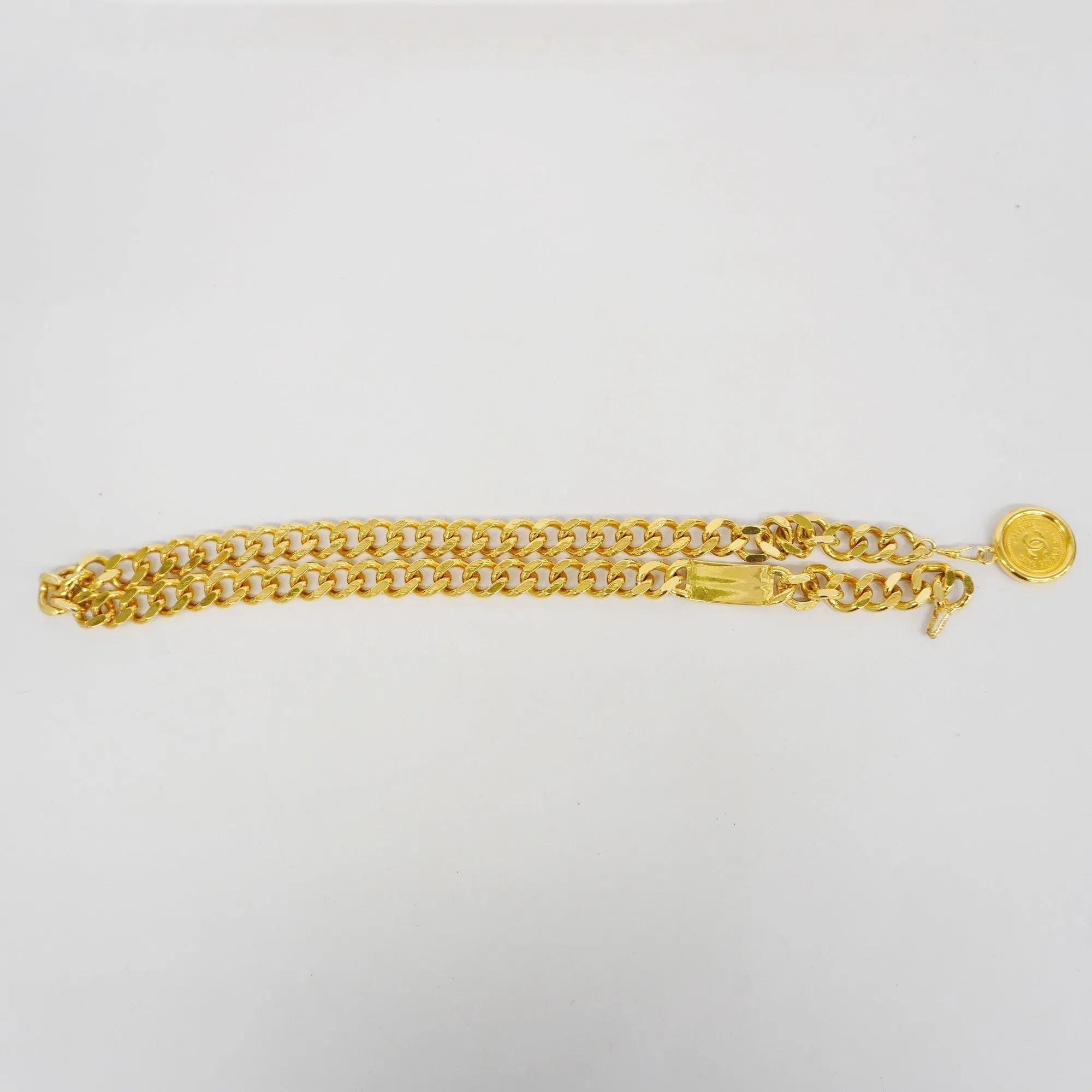 Chanelauth  Chain Belt Gold Metal Women's Chain Belt