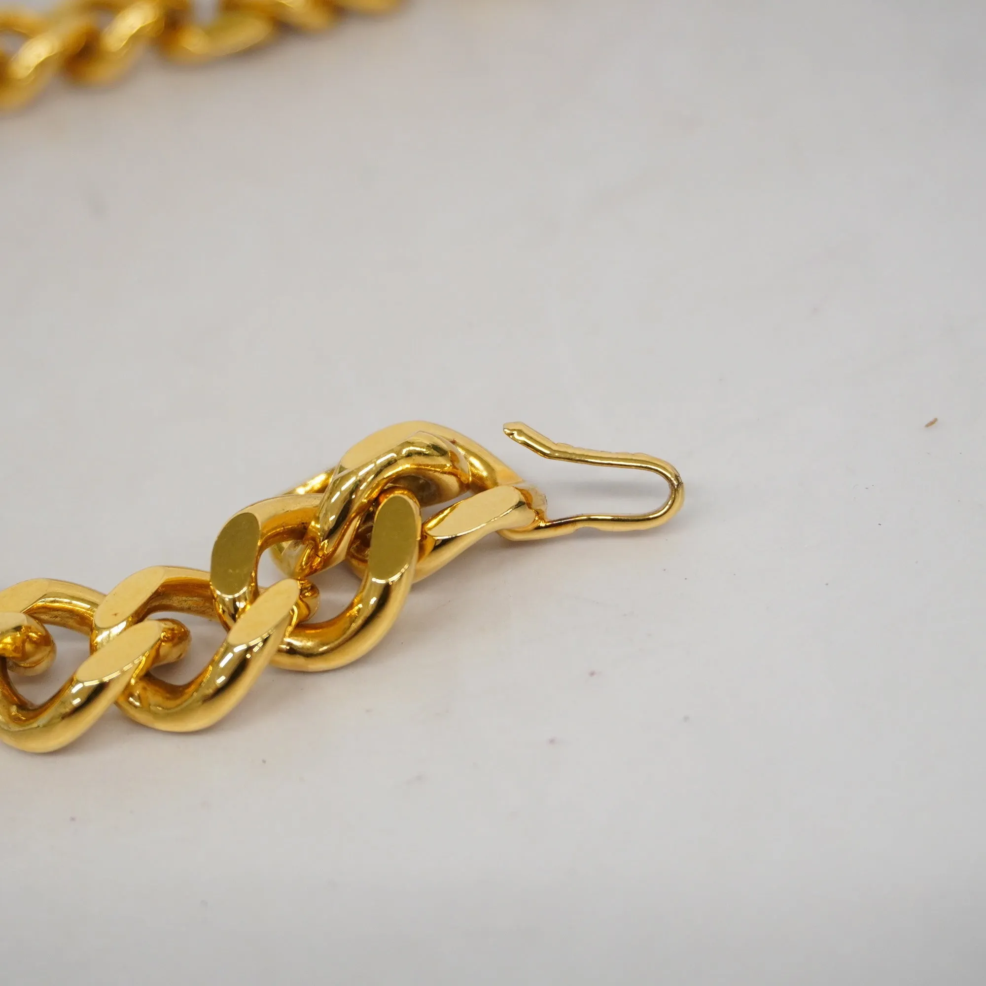 Chanelauth  Chain Belt Gold Metal Women's Chain Belt
