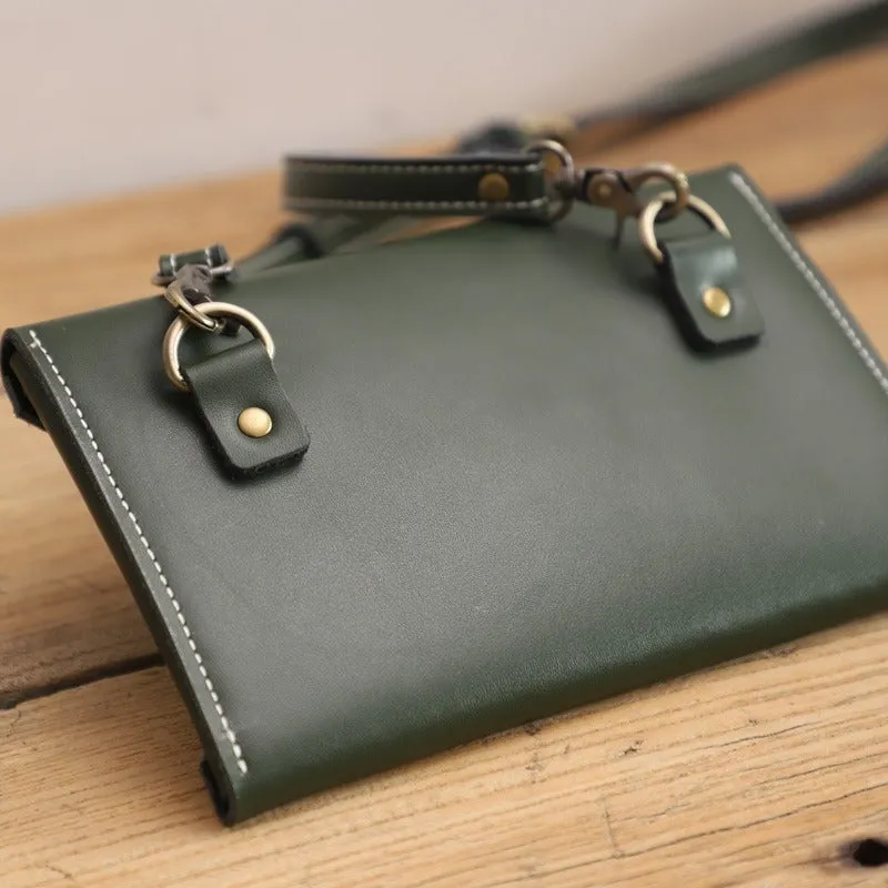 Cute Black LEATHER Envelope WOMEN SHOULDER BAG Handmade Slim Envelope Crossbody Purse FOR WOMEN