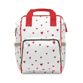 Deluxe Nylon Diaper Backpack with Elegant Heart Accent