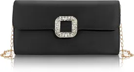 FuninCrea Clutch Purses for Women Elegant Evening Bag with 100cm Removable Chain, Flapover Shoulder Bag Women's Handbags