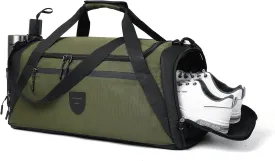 Gym Duffle Bags For Men & Women, Large Duffle Bag For Men Travel, Weekend Overnight Bag With Shoe Compartment & Wet Pocket, Water Resistant Sports Duffle Bag Gymbag A-TD-003-Green