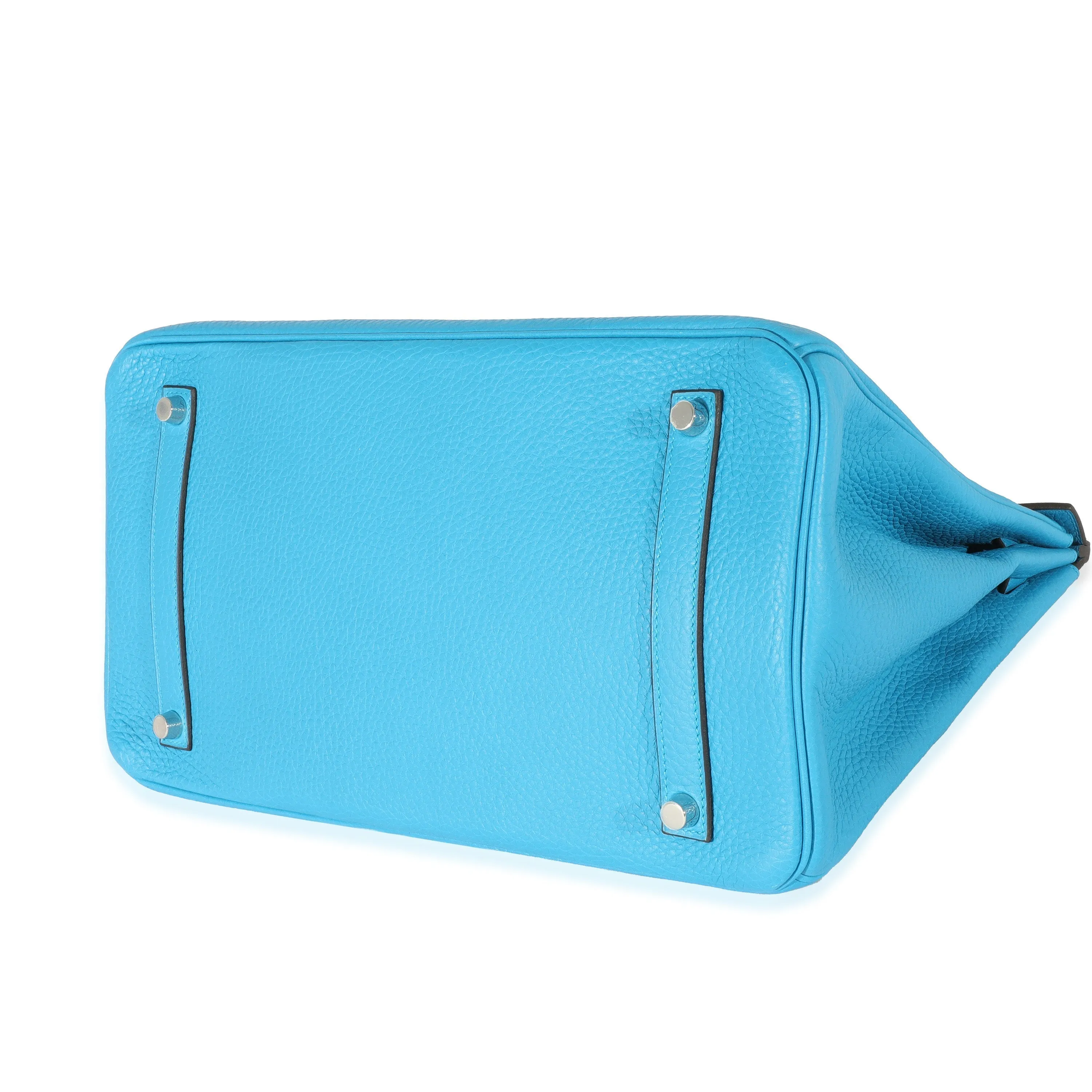 Hermes Blue Zanzibar Clemence Birkin 35