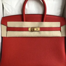 Hermès Birkin 25 Rouge de Coeur Togo Gold Hardware GHW
