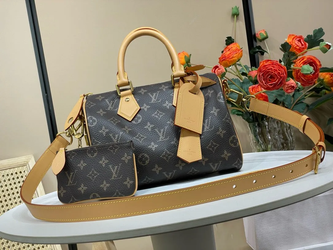 LB1014 Speedy P9 Bandoulière 25 / 9.8 x 5.9 x 5.9 inches / HIGHEST QUALITY VERSION