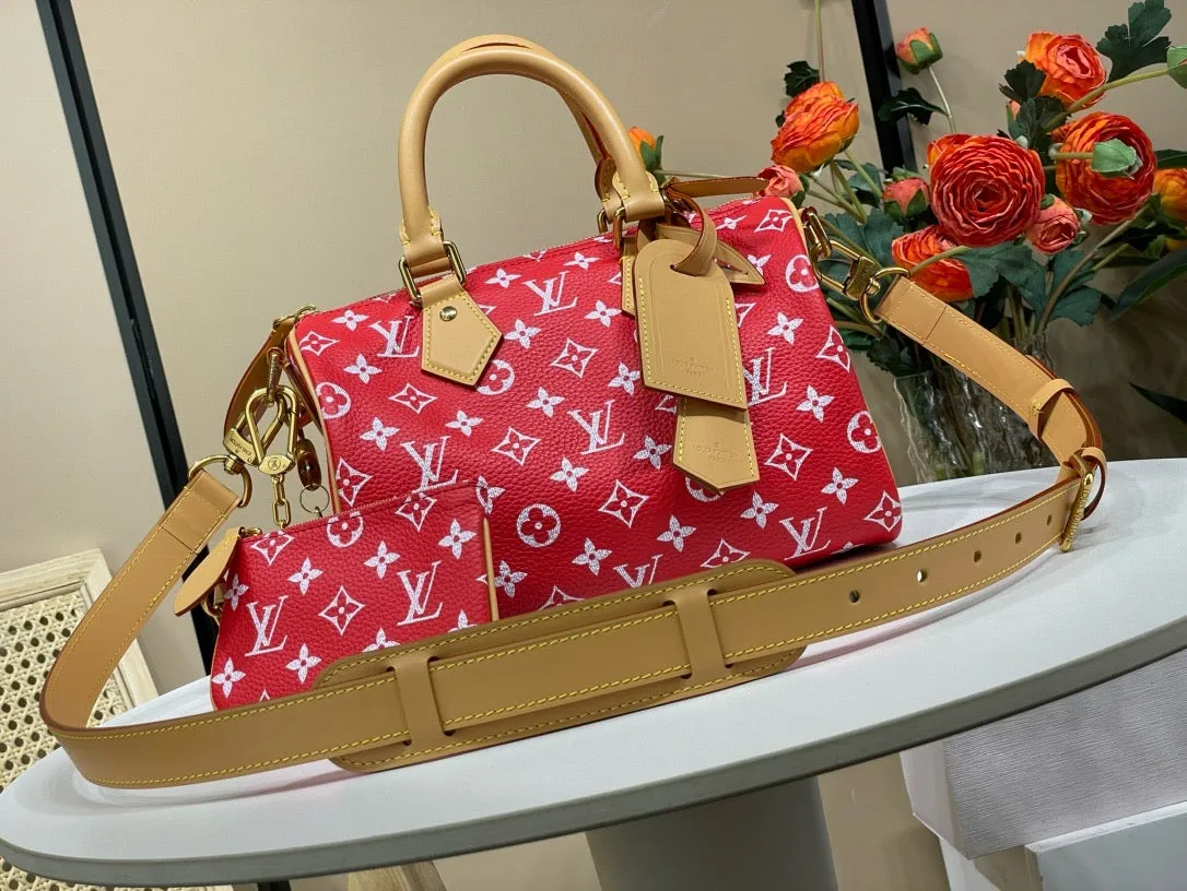 LB1014 Speedy P9 Bandoulière 25 / 9.8 x 5.9 x 5.9 inches / HIGHEST QUALITY VERSION