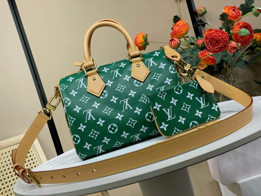 LB1017 Speedy P9 Bandoulière 25 / 9.8 x 5.9 x 5.9 inches / HIGHEST QUALITY VERSION