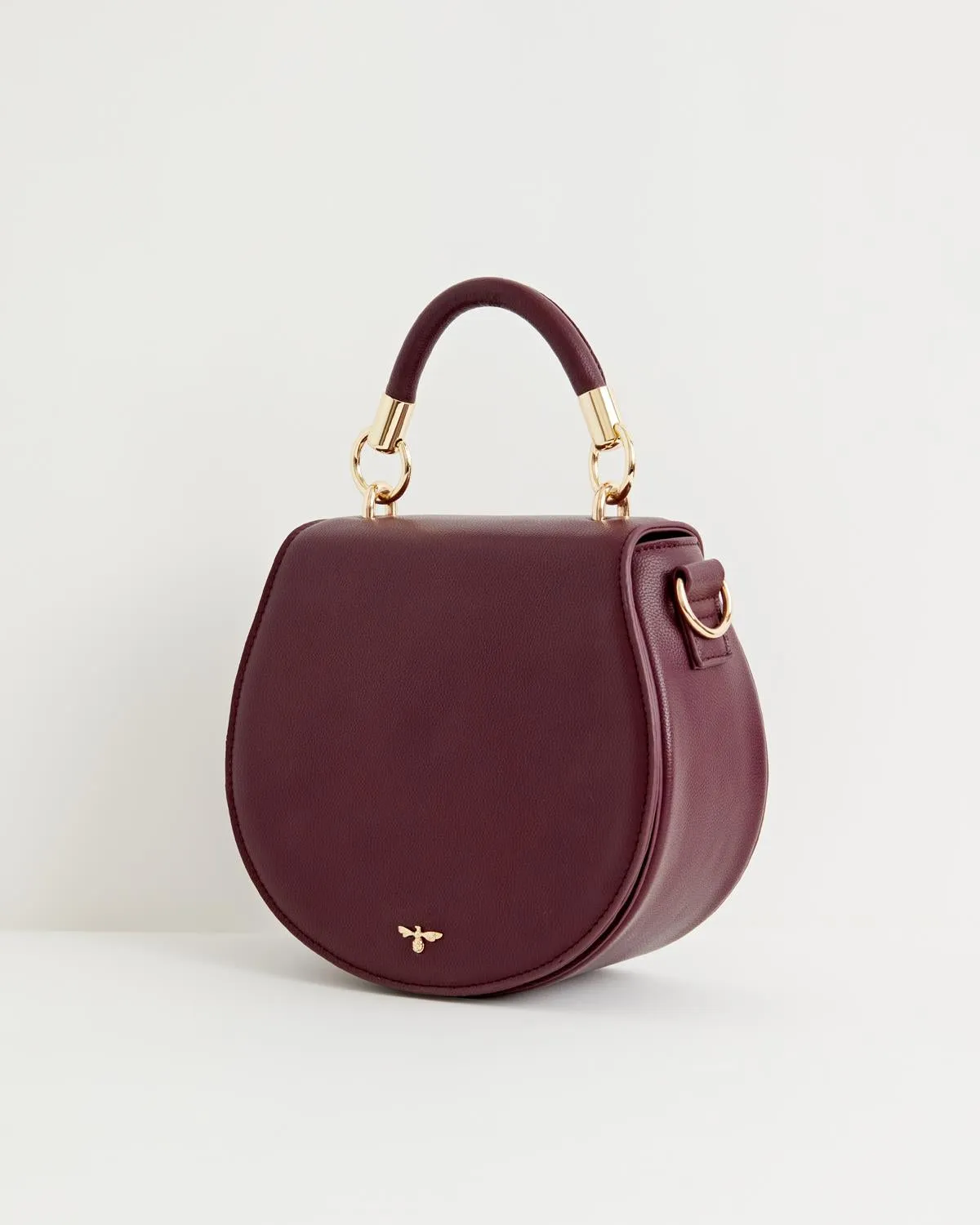 Liberty Saddle bag Burgundy Vegan Leather