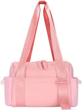 Mini Gym Bag for Women, Small Gym Bag Gym Tote Bag Waterproof Travel Duffel Bag with Wet Compartment, Cute Sports Bag Suitable for Traveling on Weekends (Pink)