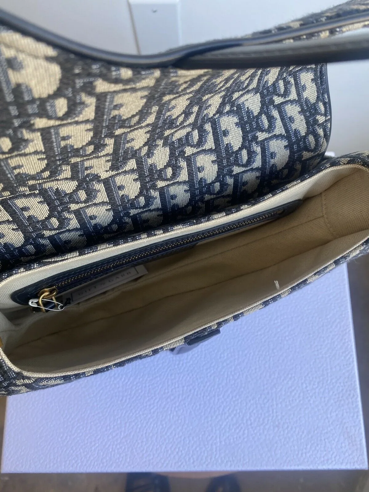 OBLIQUE JACQUARD SADDLE BAG