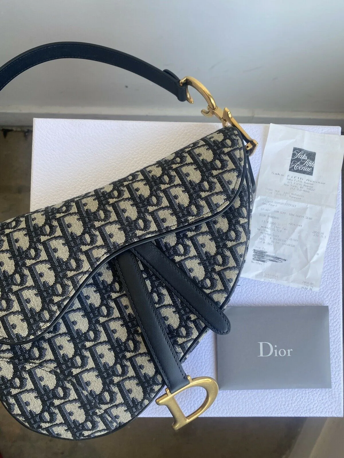 OBLIQUE JACQUARD SADDLE BAG