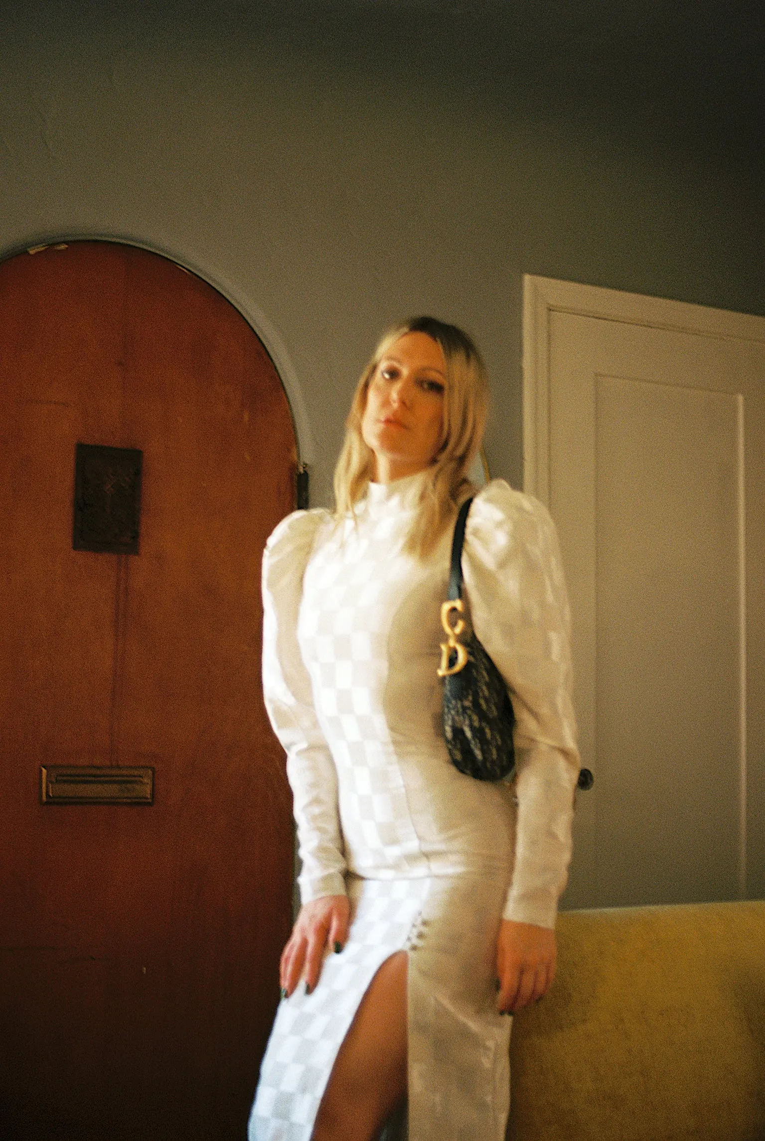 OBLIQUE JACQUARD SADDLE BAG