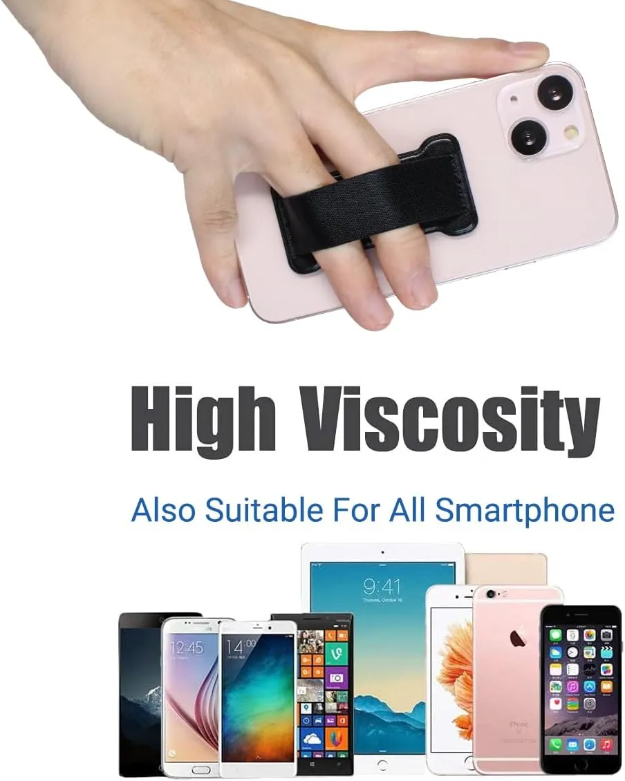 Phone Grip Holder for Hand, Universal Finger Strap Phone Holder, Finger Selfie Grip Compatible with Most Smartphones (Gold) - 2Pack