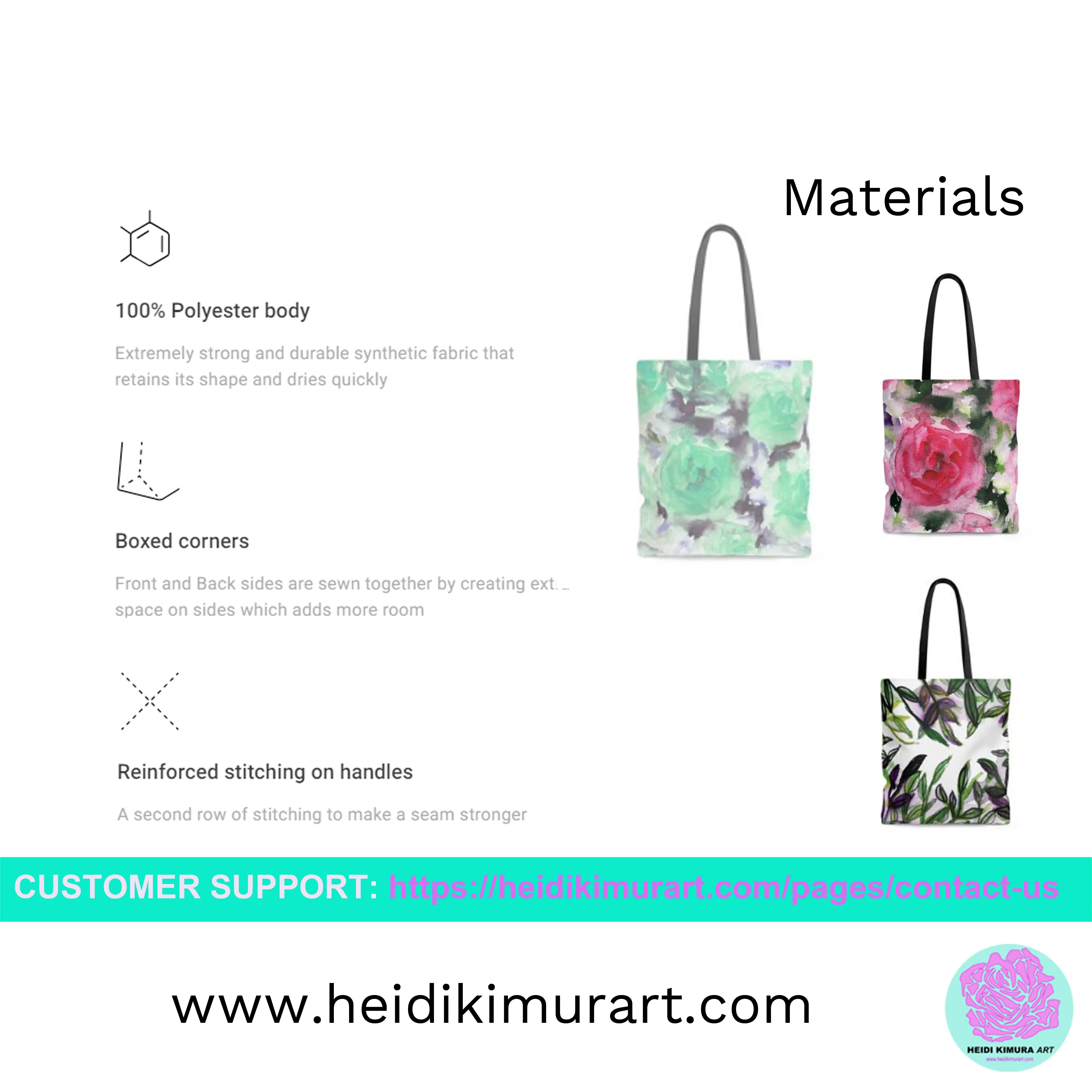 Pink Rose Floral Tote, Pink Rose Blue Ocean Rose Flower Print Floral Designer Tote Bag - Made in USA