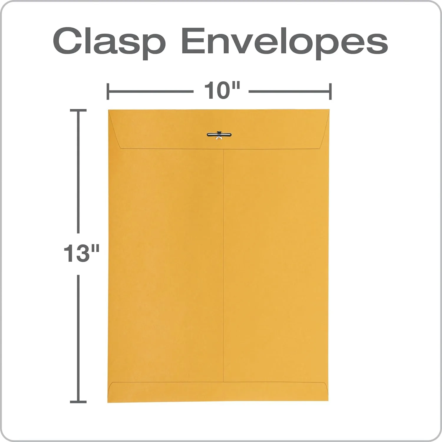 Quality Park 10 x 13 Clasp Envelopes, Clasp and Gummed Closures for Storing or Mailing, 28 lb Kraft Paper, 100 per Box (QUA38197)
