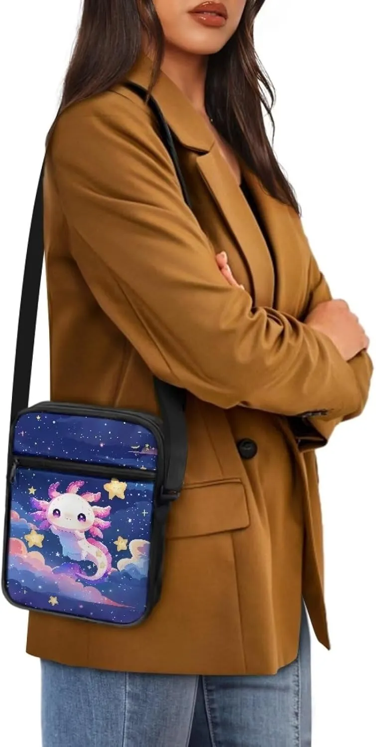 Rchsmod Small Messenger Bag for Men Women Crossbody Shoulder Bag Sling Bag Cell Phone Purse Travel Bag with Adjustable Strap