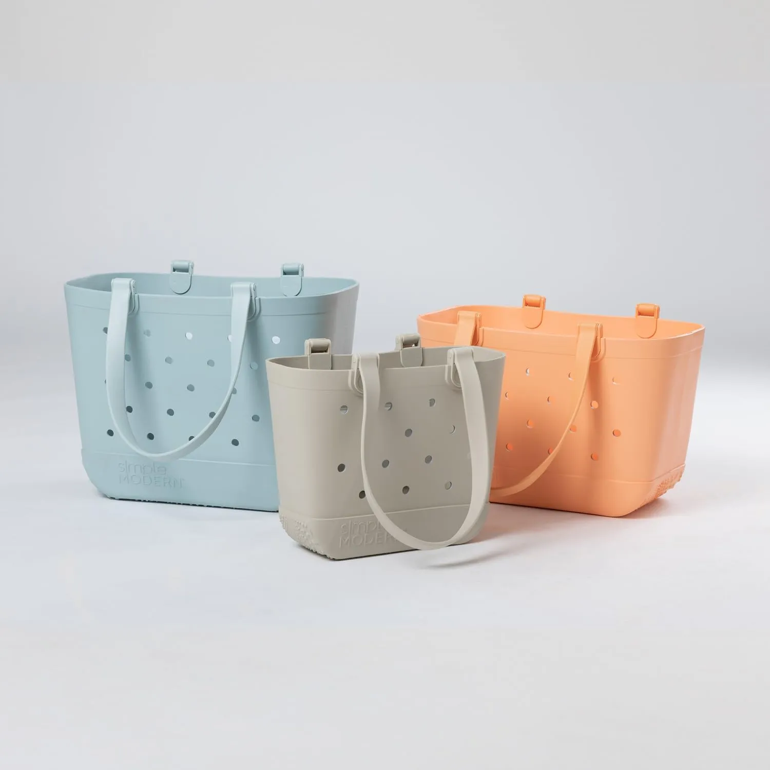 Simple Modern Large Beach Bag | Waterproof Getaway Rubber Tote with Zipper Pocket for Travel, Pool, Boat, Groceries, Sports | 80s Mix
