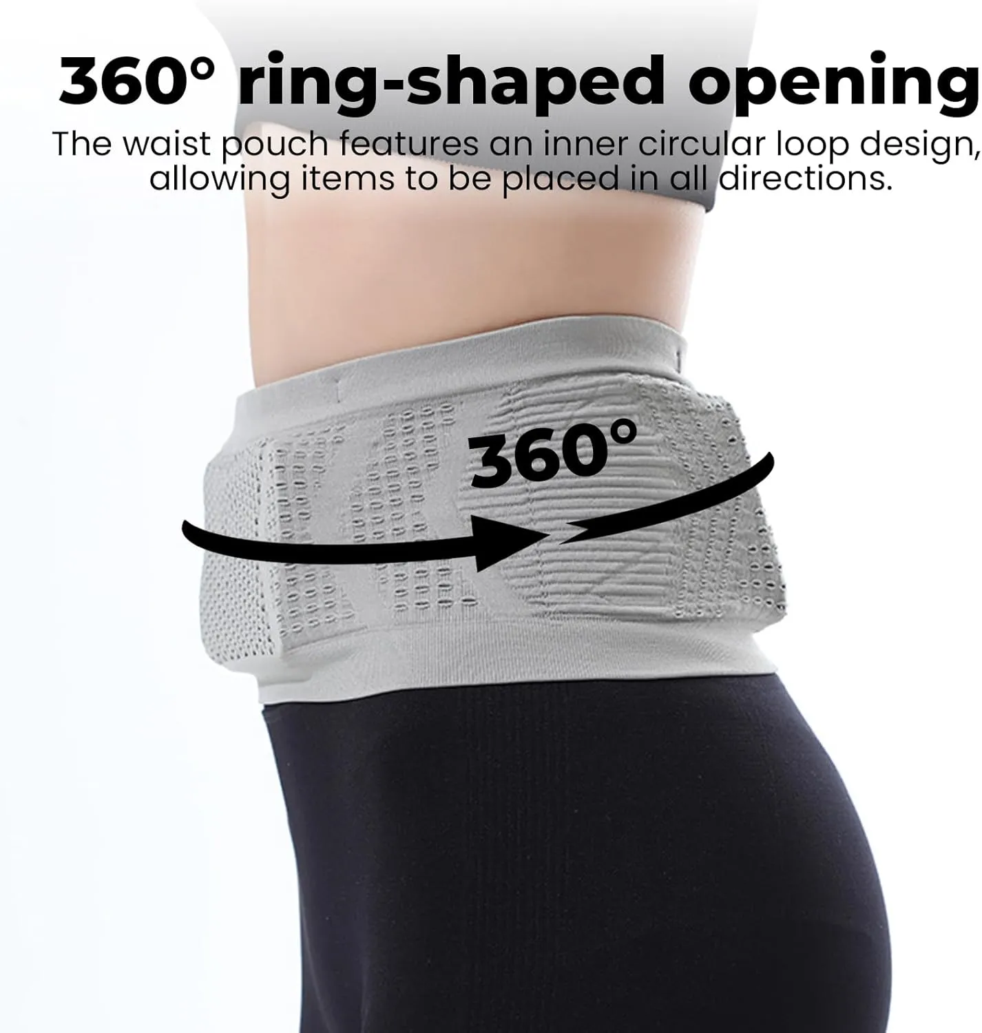 Slim Naked Running Belt Money Belt For Travel Hidden Elastic Running Pouch Waist Pack Bag Waist Runners Fanny Pack For Water Bottle, Phone Holder For Men And Women (X-Large)