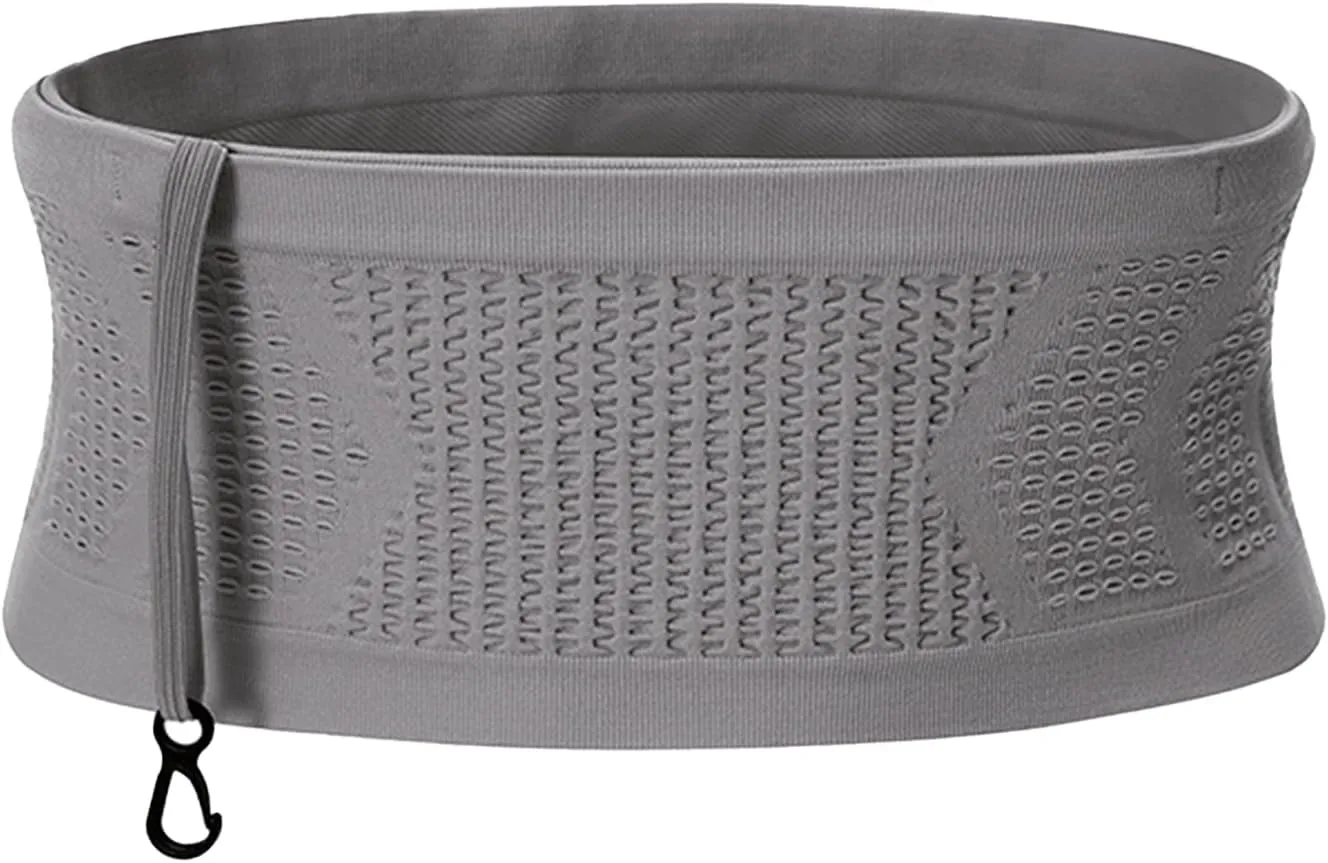 Slim Naked Running Belt Money Belt For Travel Hidden Elastic Running Pouch Waist Pack Bag Waist Runners Fanny Pack For Water Bottle, Phone Holder For Men And Women (X-Large)